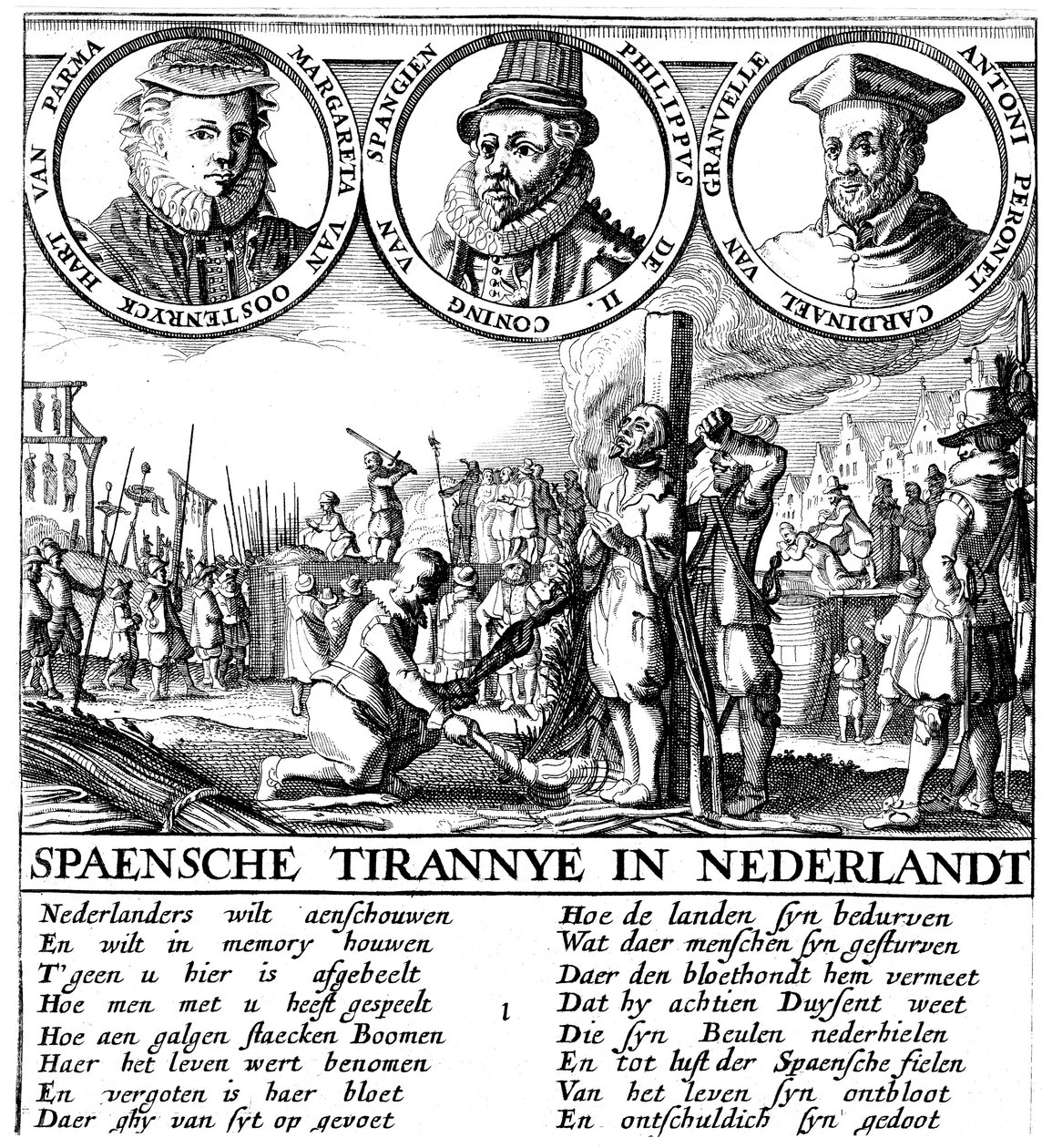 Spanish Execution of Huguenots by Unbekannt