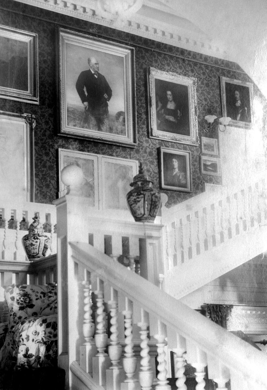 Staircase decorated with paintings by Unbekannt