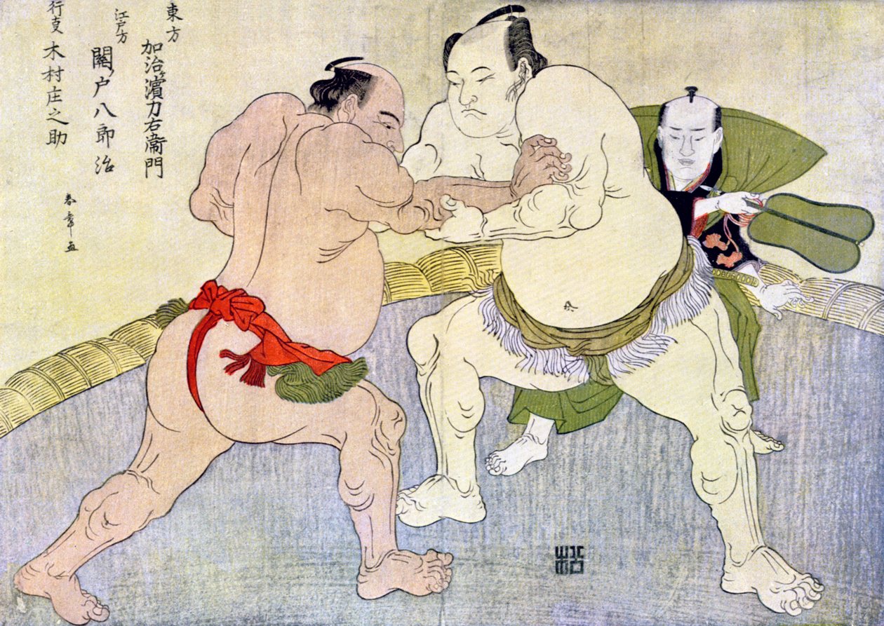 Sumo Wrestlers by Unbekannt