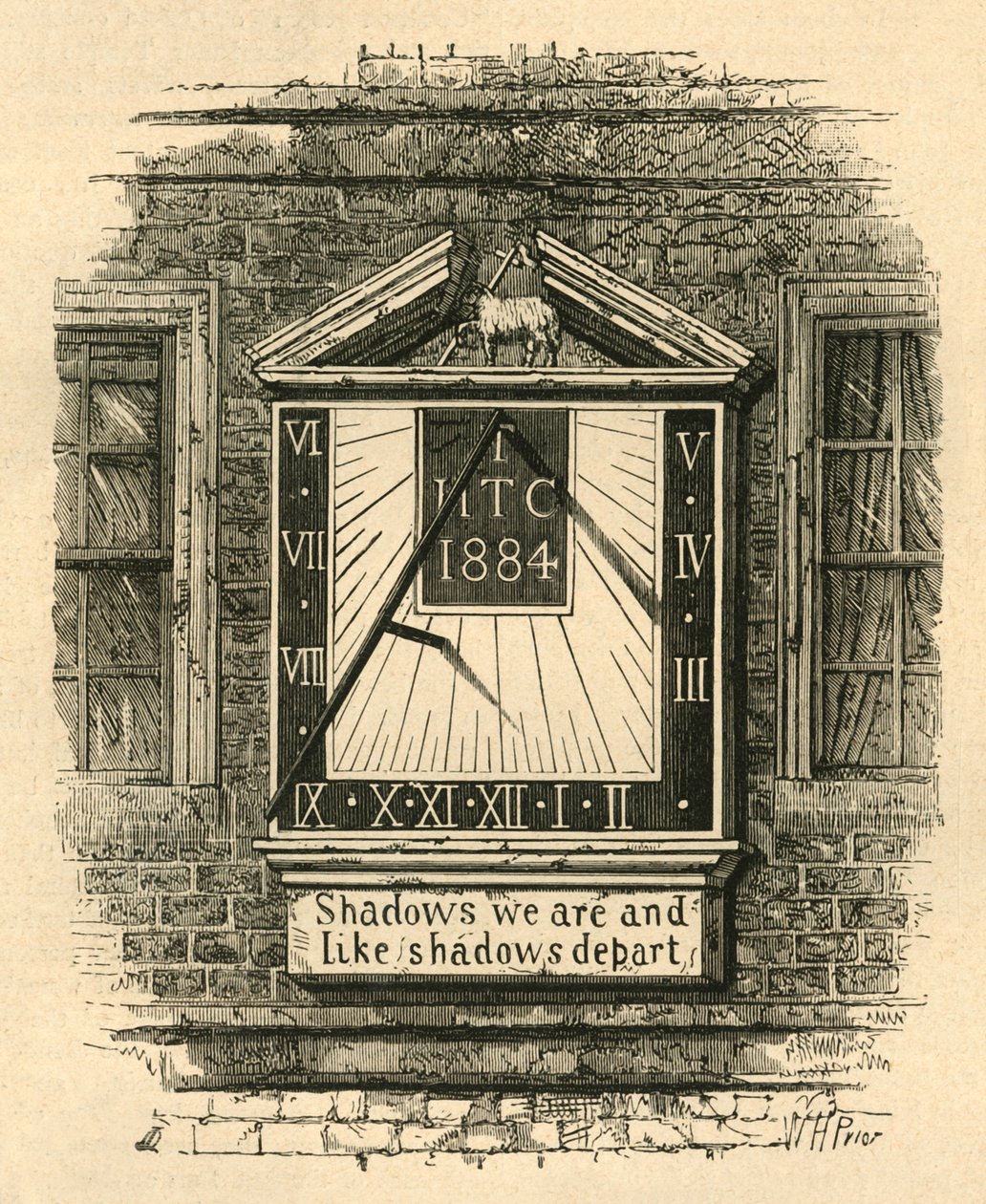 Sun-Dial in the Temple, 1885 by Unbekannt