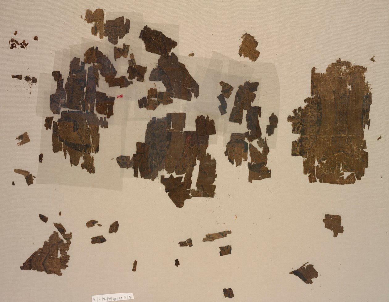 Taqueté Fragments with Winged Lions in Roundels by Unbekannt