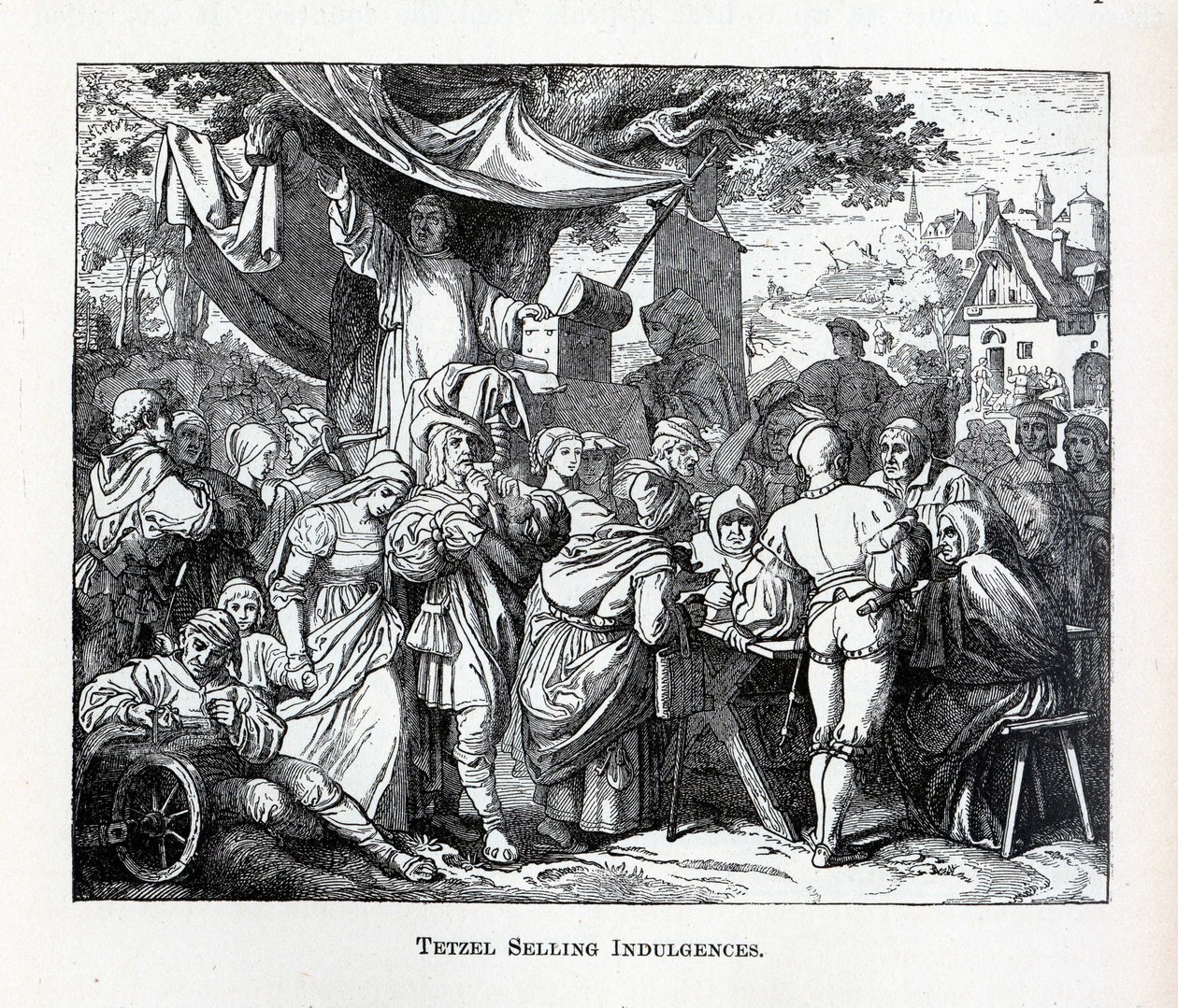 Tetzel Selling Indulgences by Unbekannt