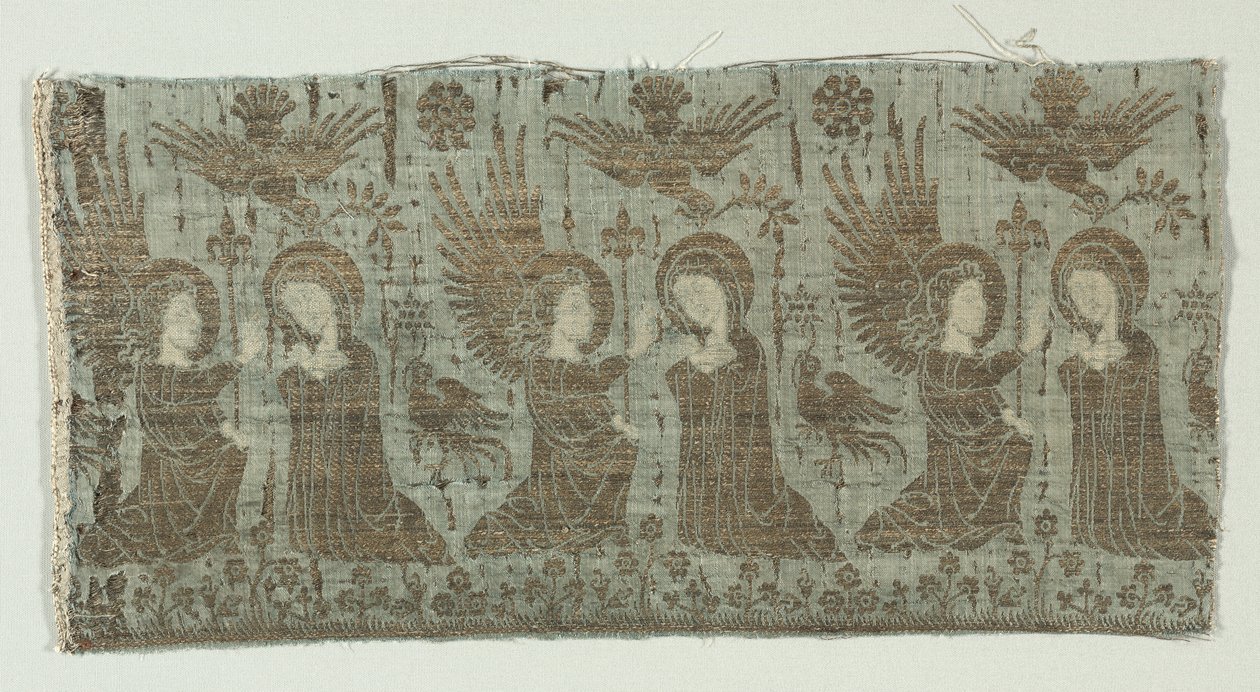 Textile Fragment with the Annunciation by Unbekannt
