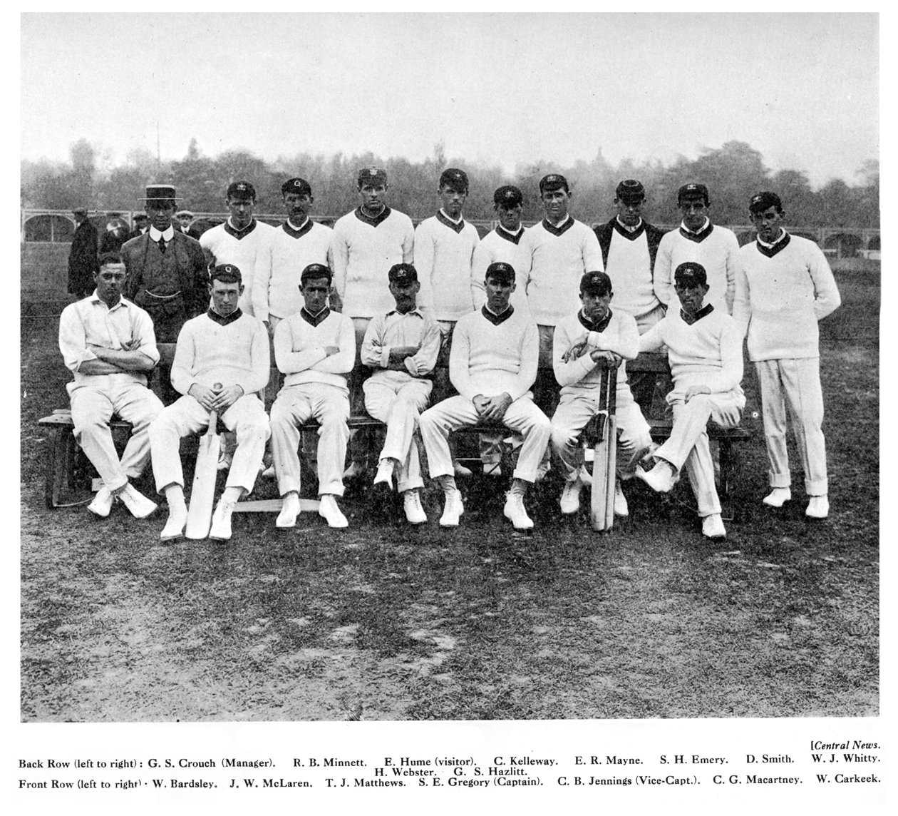 The Australian cricket team of 1912 by Unbekannt
