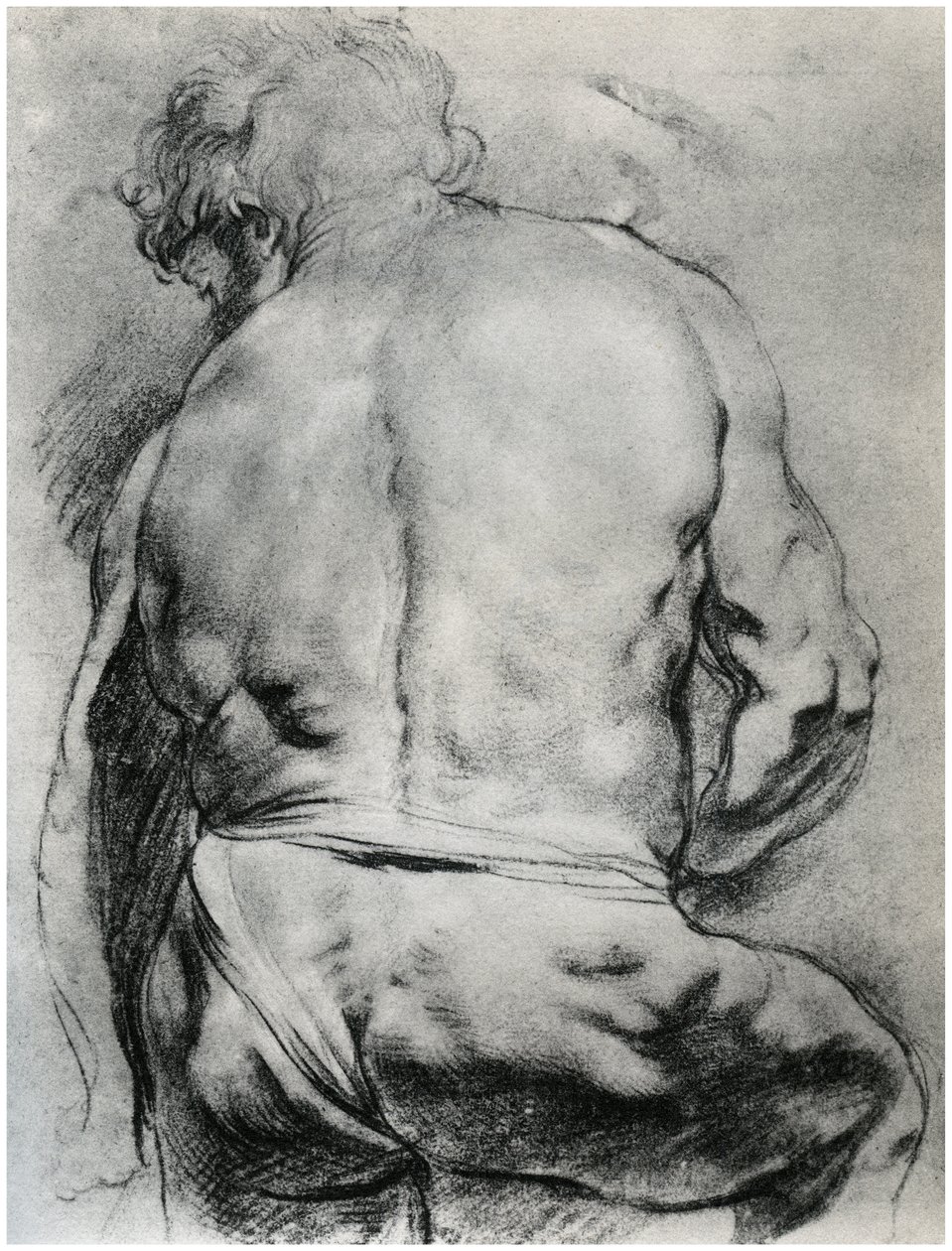The Back of a Nude Man by Unbekannt