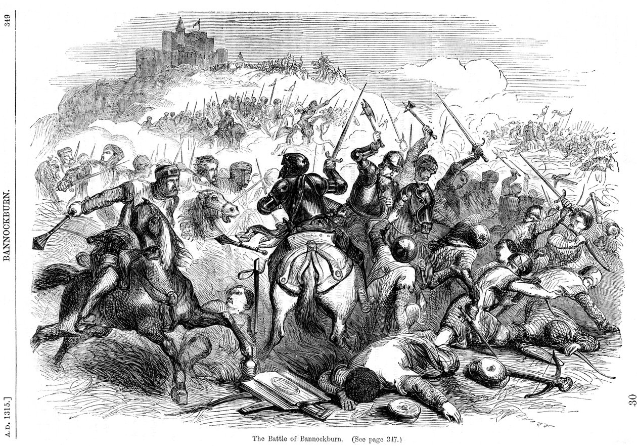 The Battle of Bannockburn, 24th June 1314 by Unbekannt