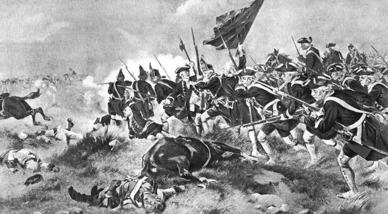 The Battle of Dettingen, 16 June 1743 by Unbekannt