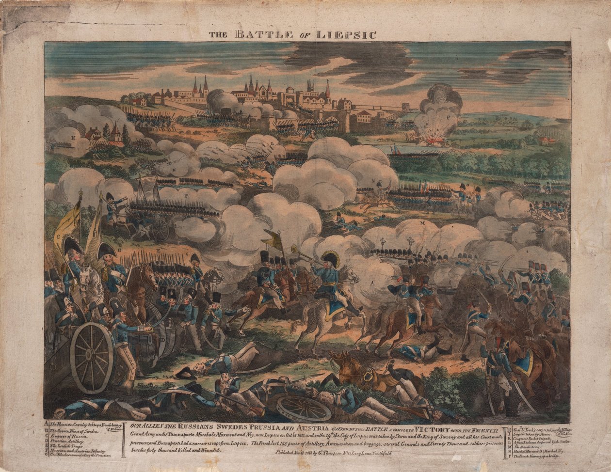 The Battle of Leipzig by Unbekannt