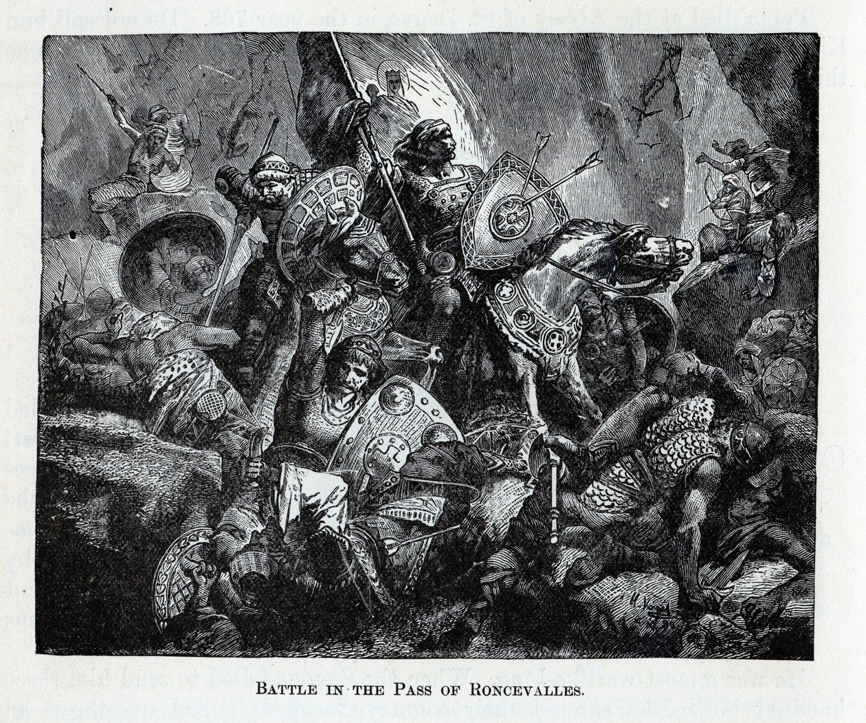 The Battle of Roncevaux Pass by Unbekannt