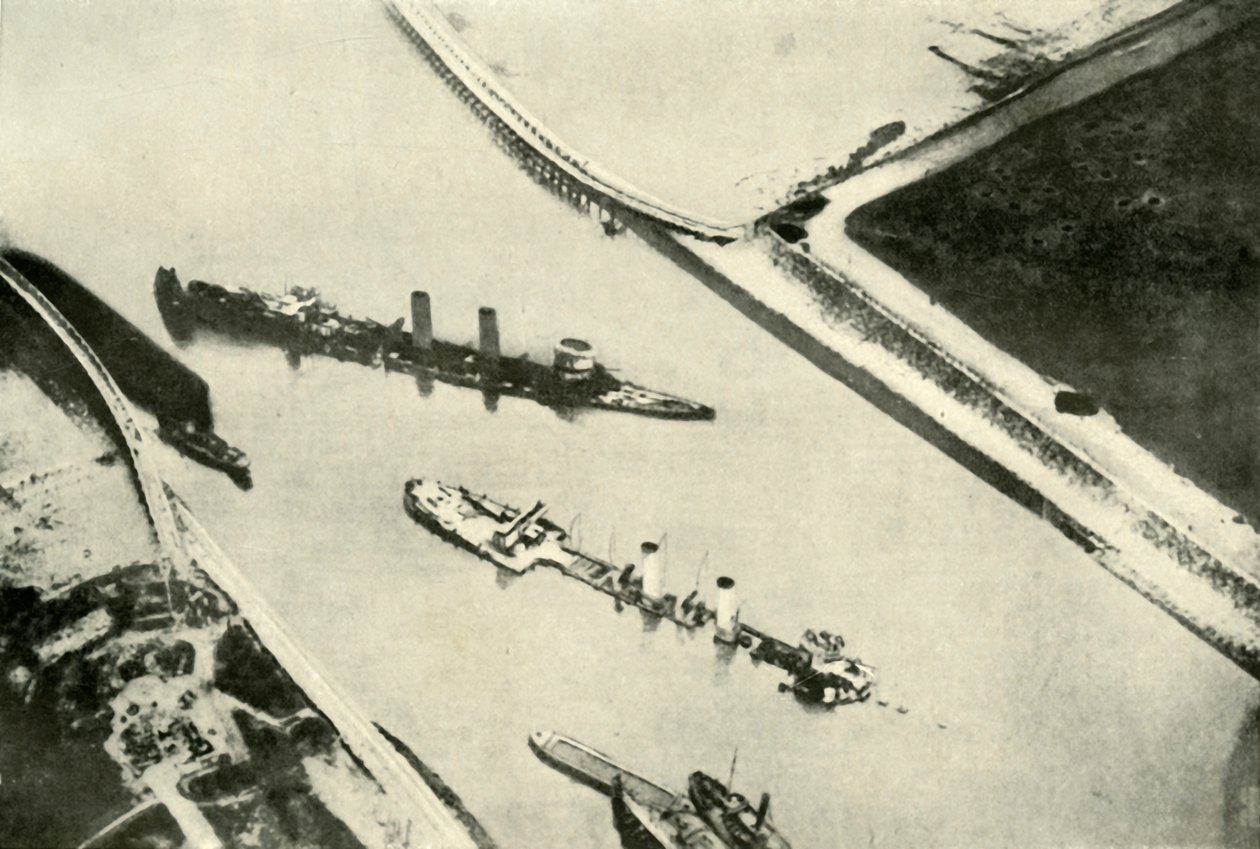 The Blocking of Zeebrugge Harbour by Unbekannt