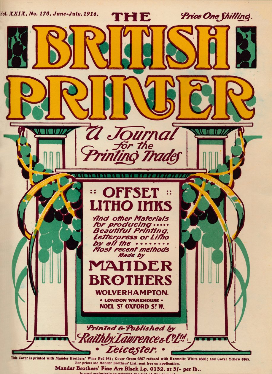 The British Printer - Advert by Unbekannt