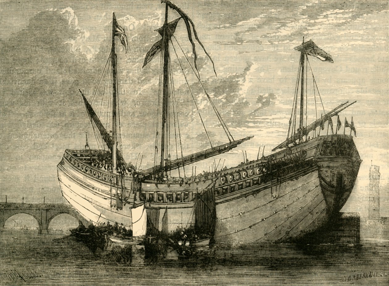 The Chinese Junk, 1881 by Unbekannt