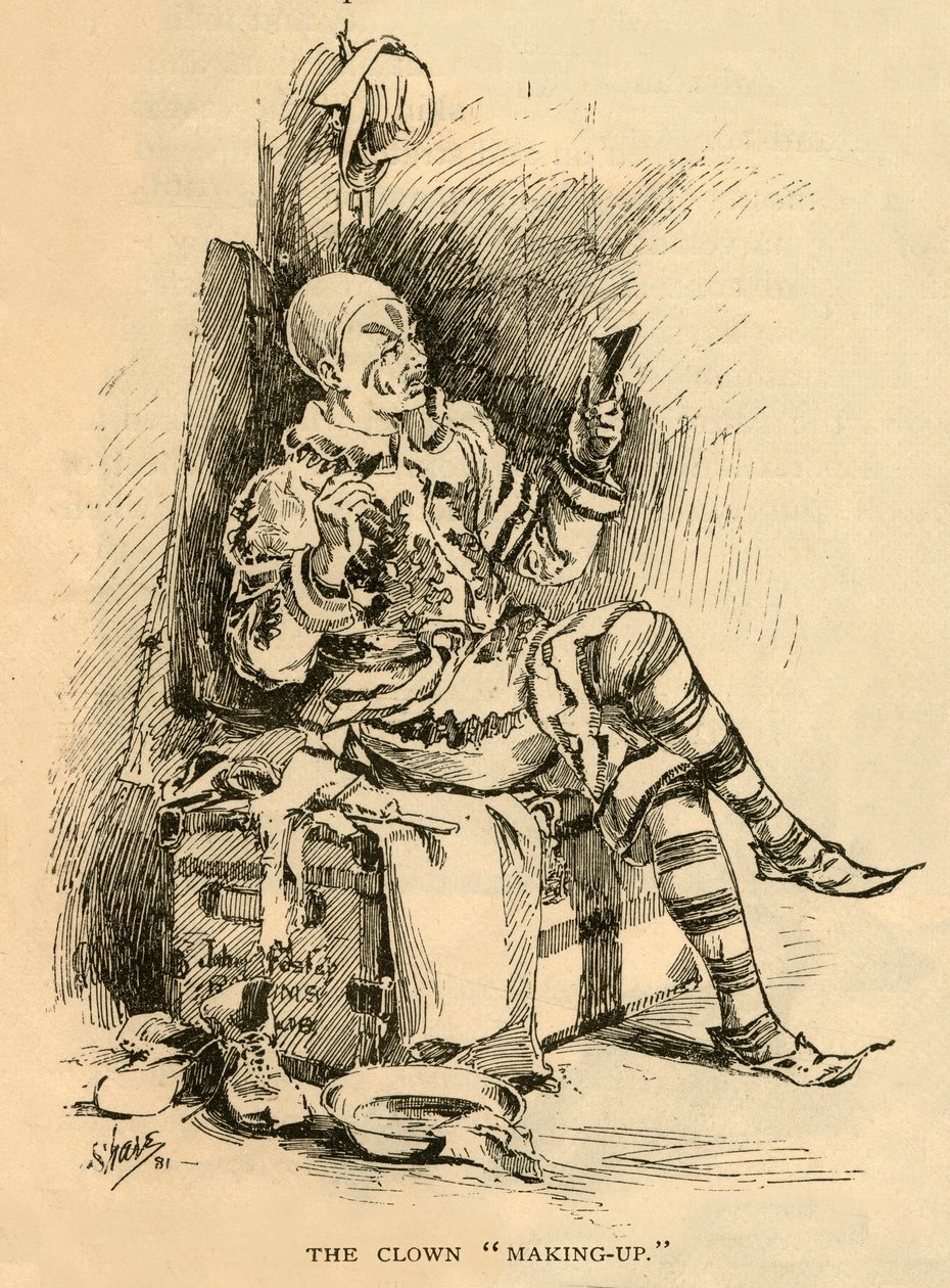 The Clown Making-Up by Unbekannt