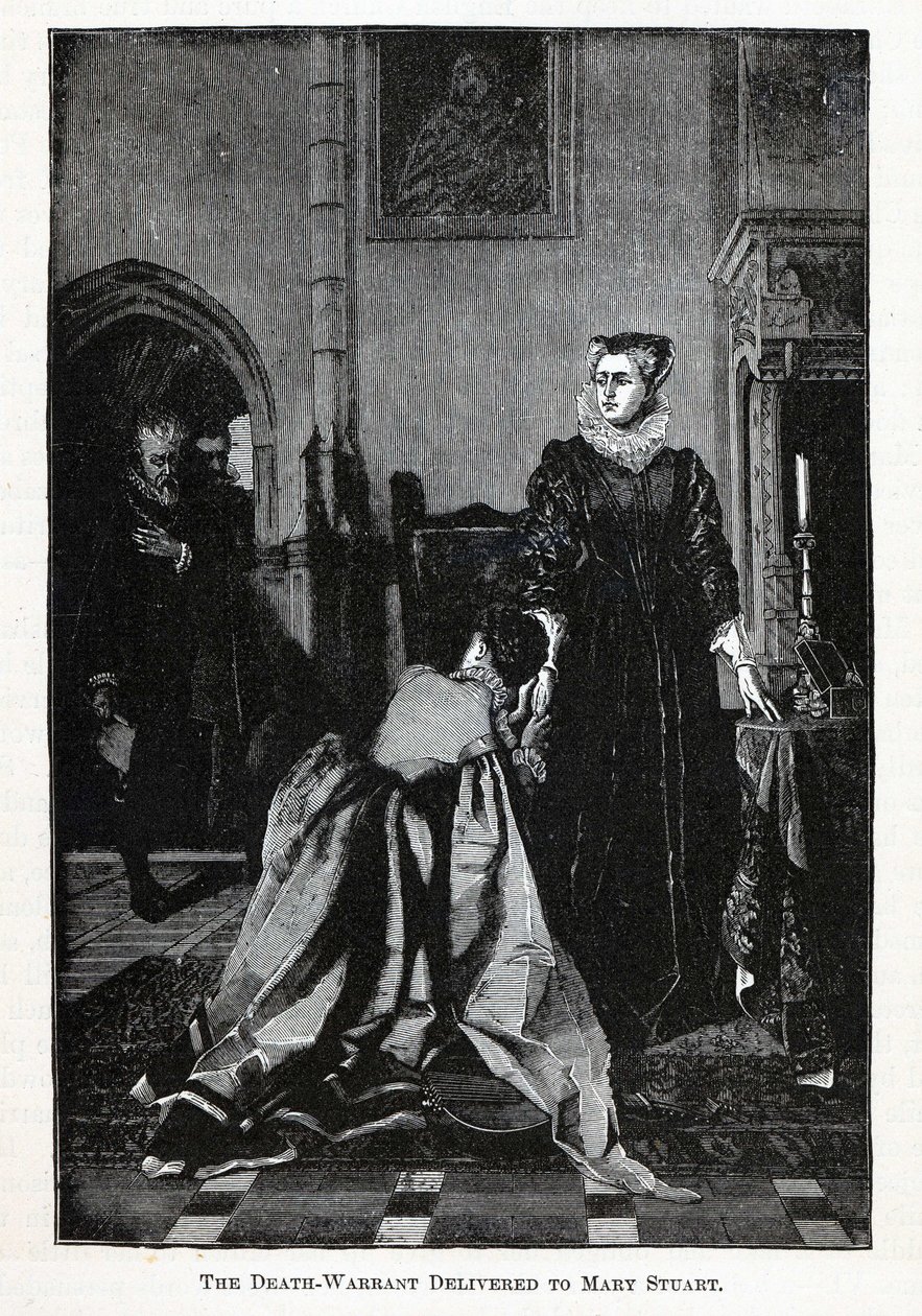 The Death Warrant Delivered To Mary Stuart, 1882 by Unbekannt