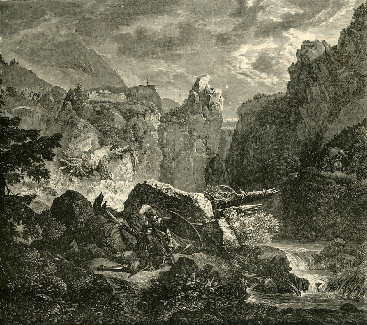 The Death of Roland at Roncesvalles by Unbekannt