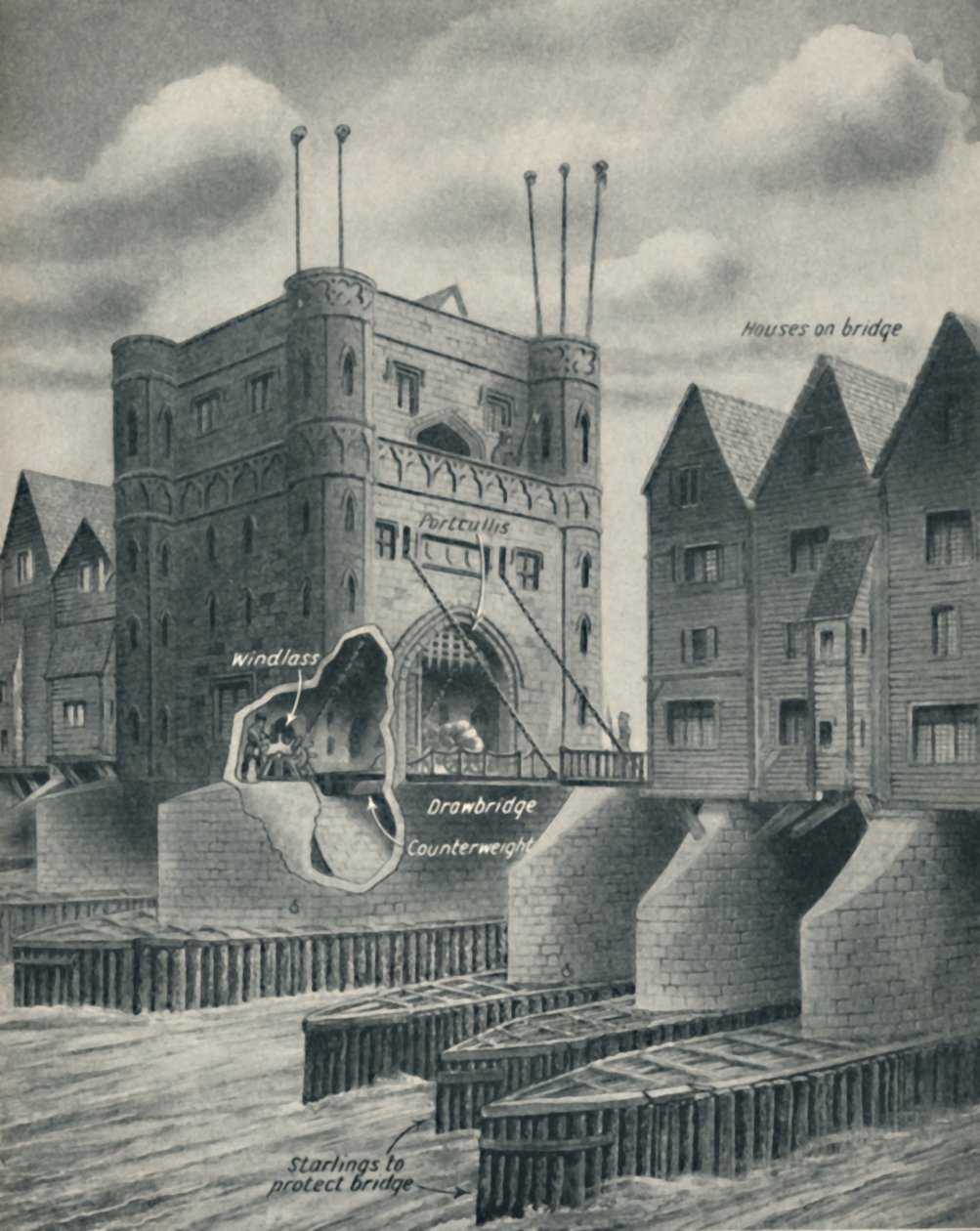 The Drawbridge Defending London City, c1934 by Unbekannt