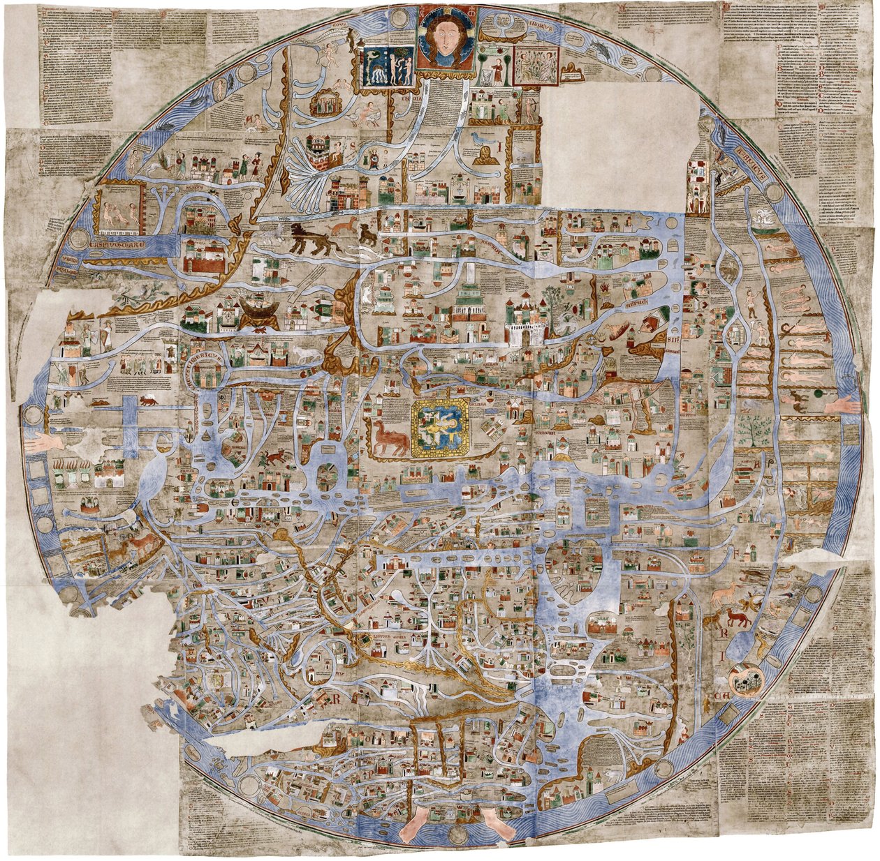 The Ebstorf Map, c. 1300 by Unbekannt