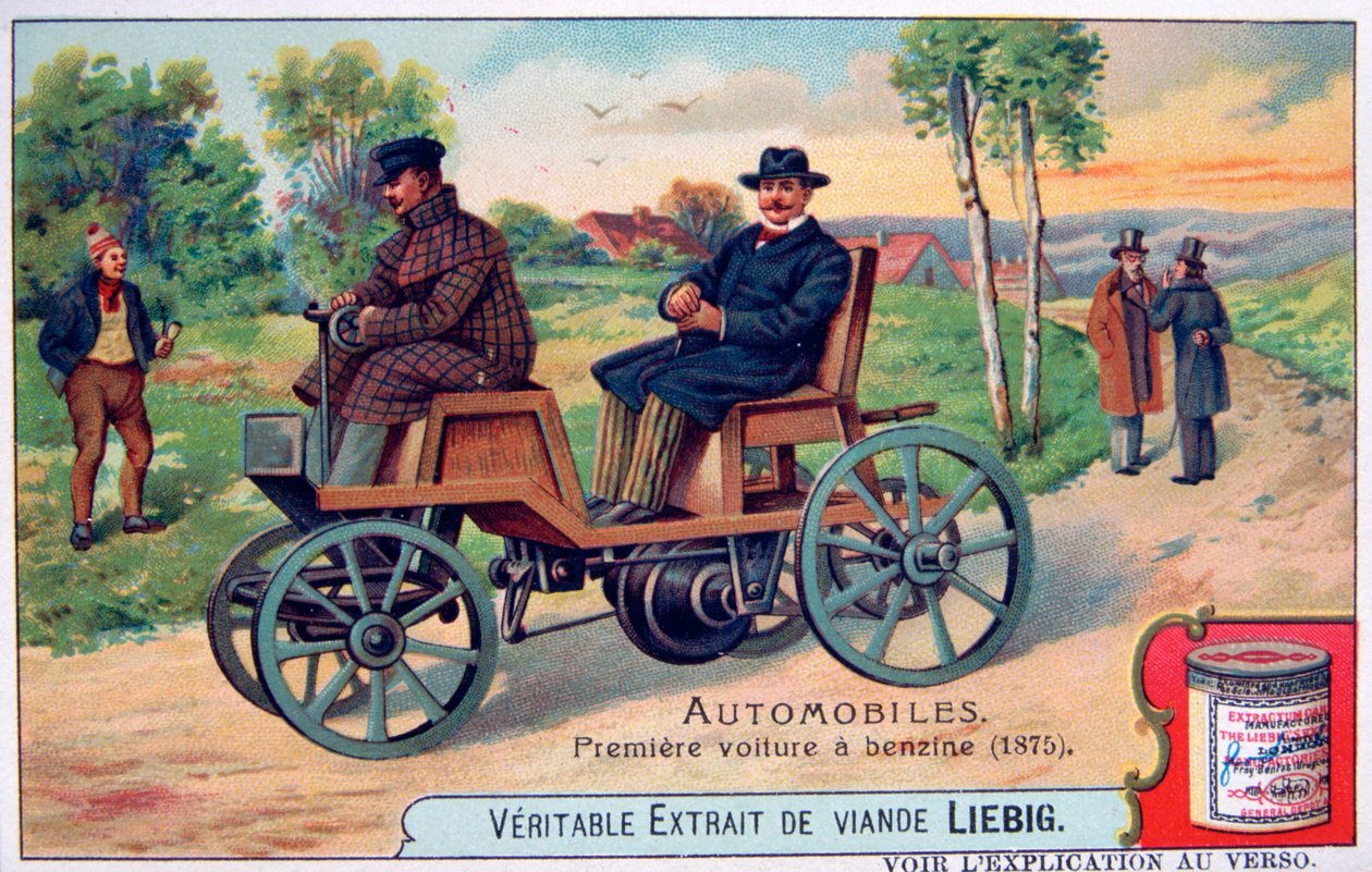 The First Benzine Automobile, 1875, c1900 by Unbekannt