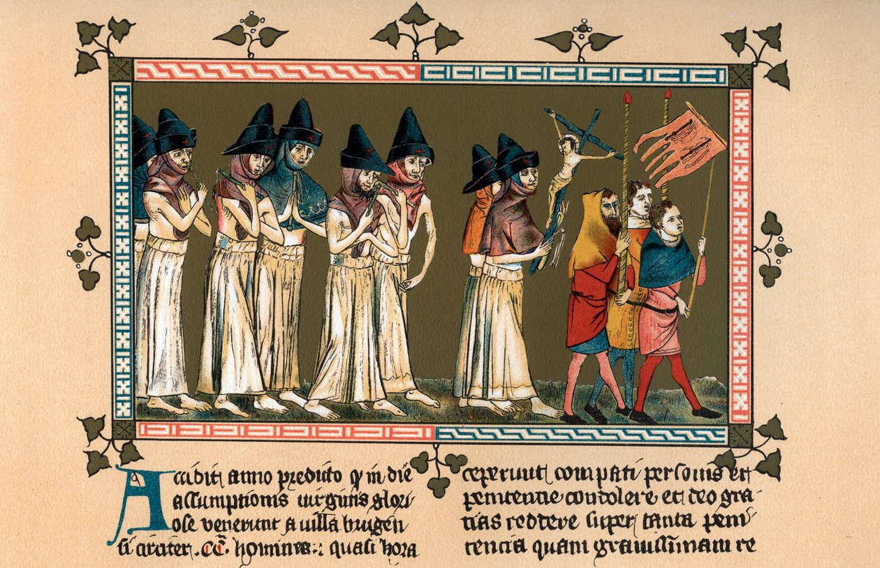 The Flagellants at Doornik in 1349 by Unbekannt