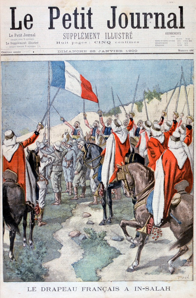 The French Flag in In Salah, Algeria by Unbekannt