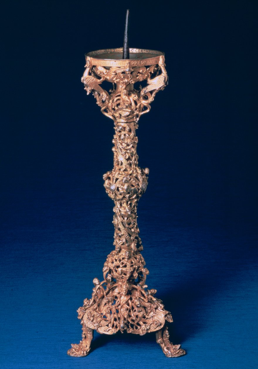 The Gloucester Candlestick, Gilt-Bell Metal, English, 12th century by Unbekannt