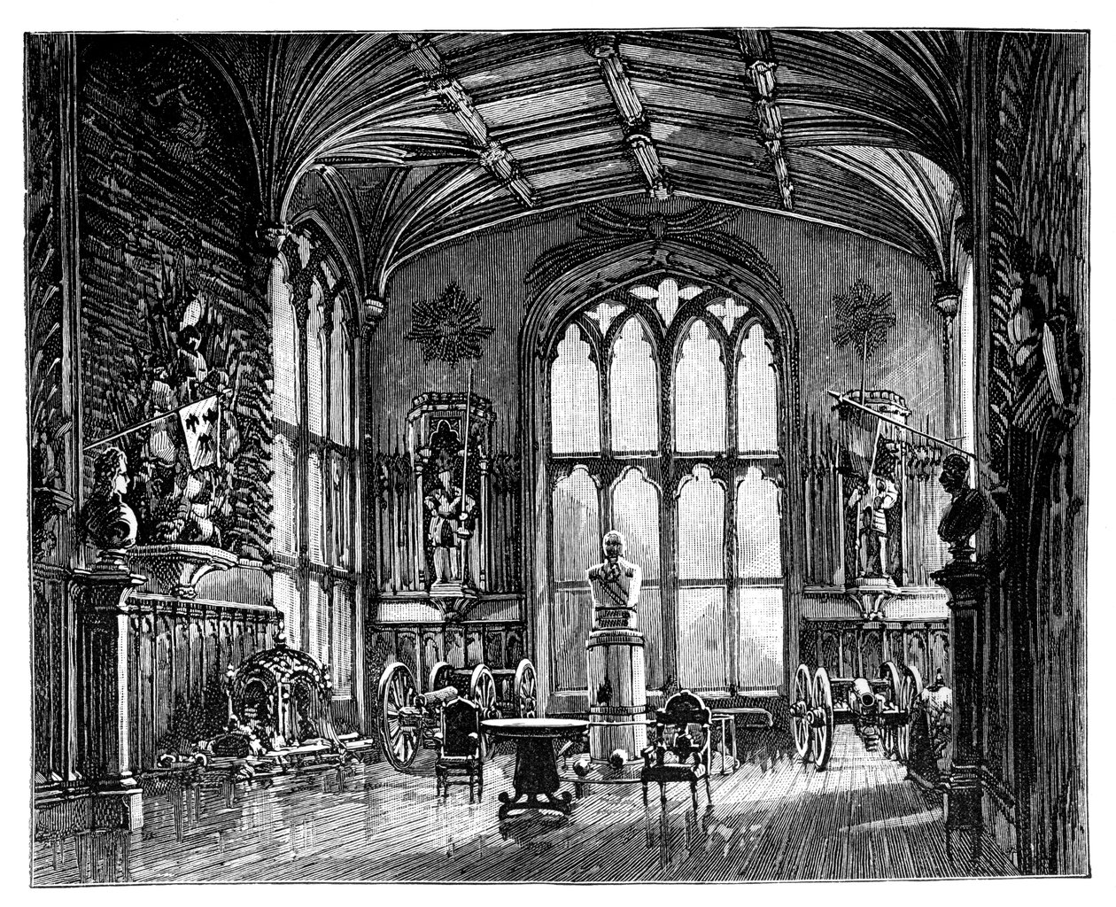 The Guard Room, Windsor Castle by Unbekannt