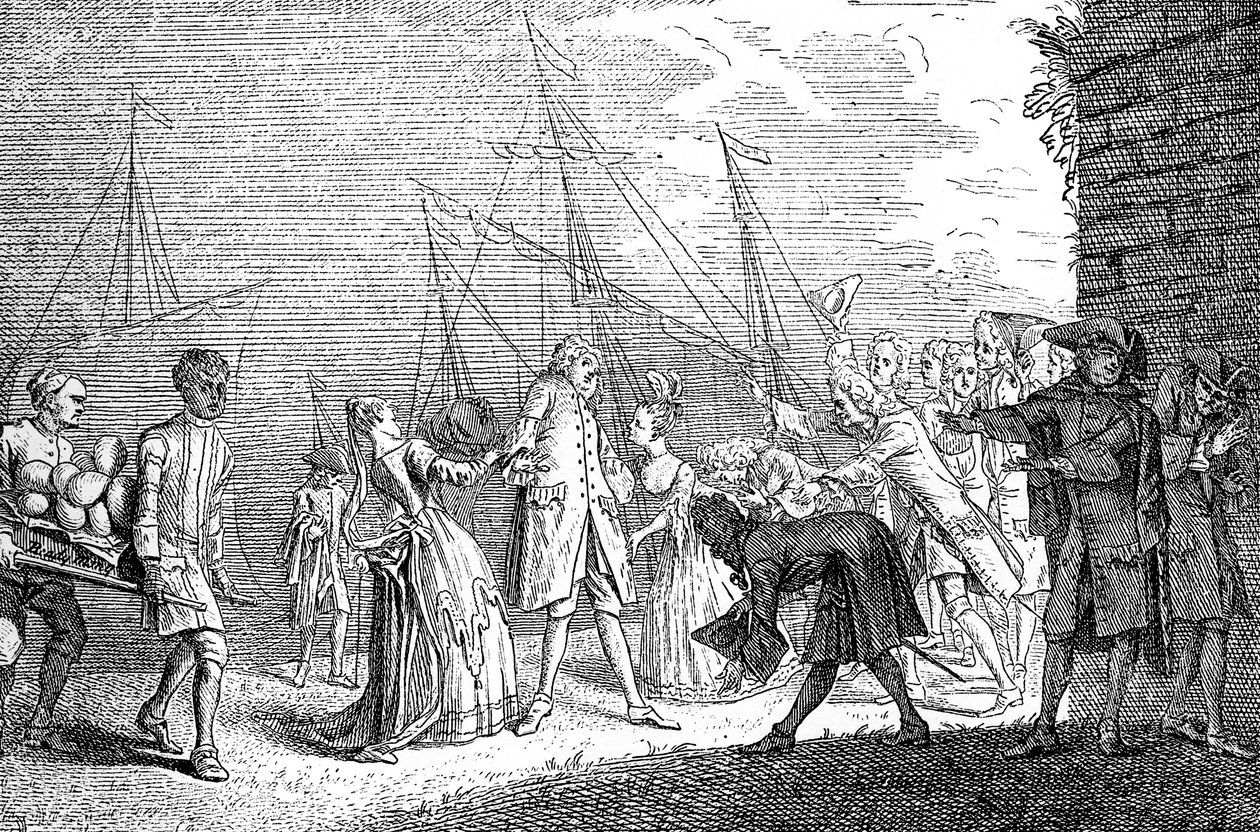 The Landing of Senesino, 1720 by Unbekannt