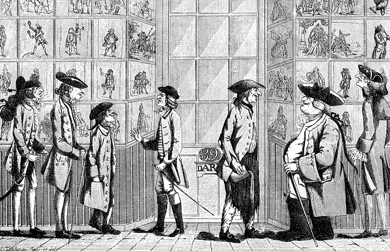 The Macaroni Print Shop, 1772 by Unbekannt