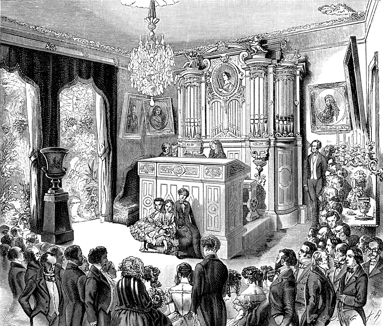 The Musical Soirée at Pauline Viardot-Garcia by Unbekannt