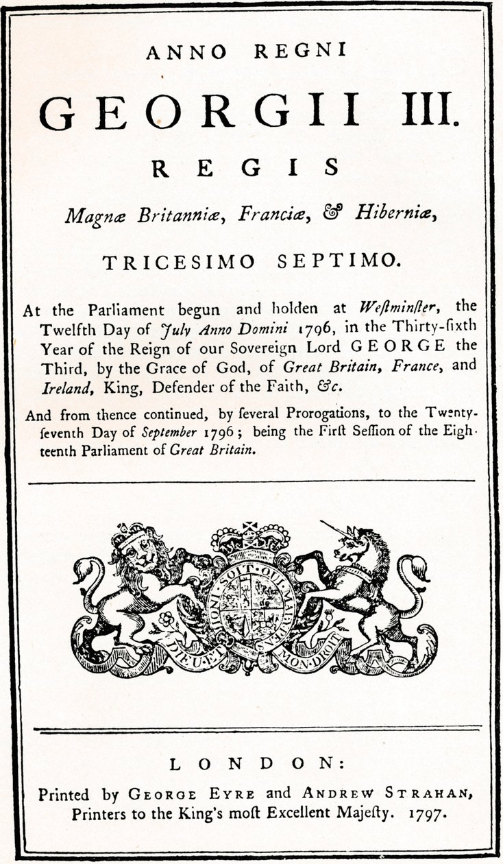 The Mutiny Act, 1797 by Unbekannt
