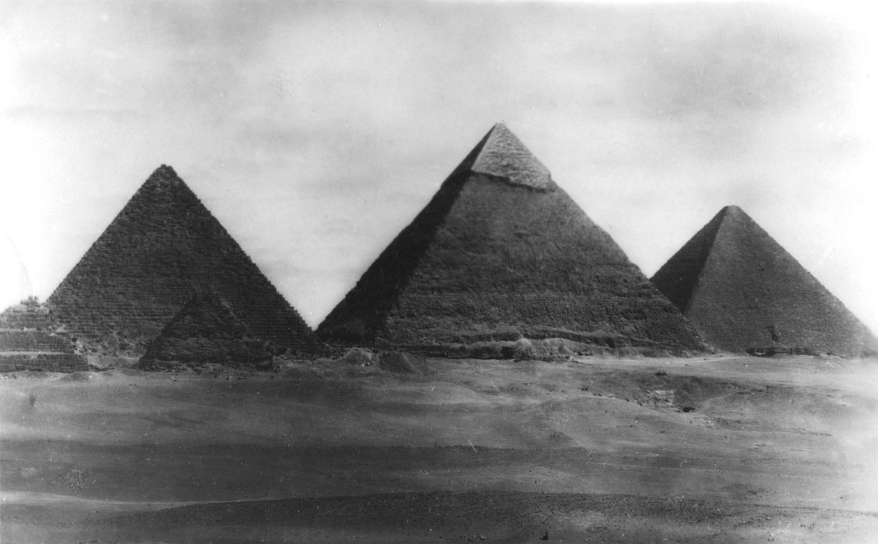 The Pyramids at Giza, Egypt by Unbekannt