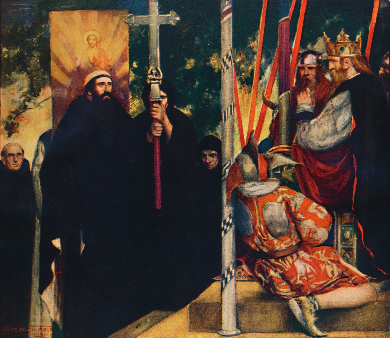 The Reception of Saint Augustine by Ethelbert by Unbekannt
