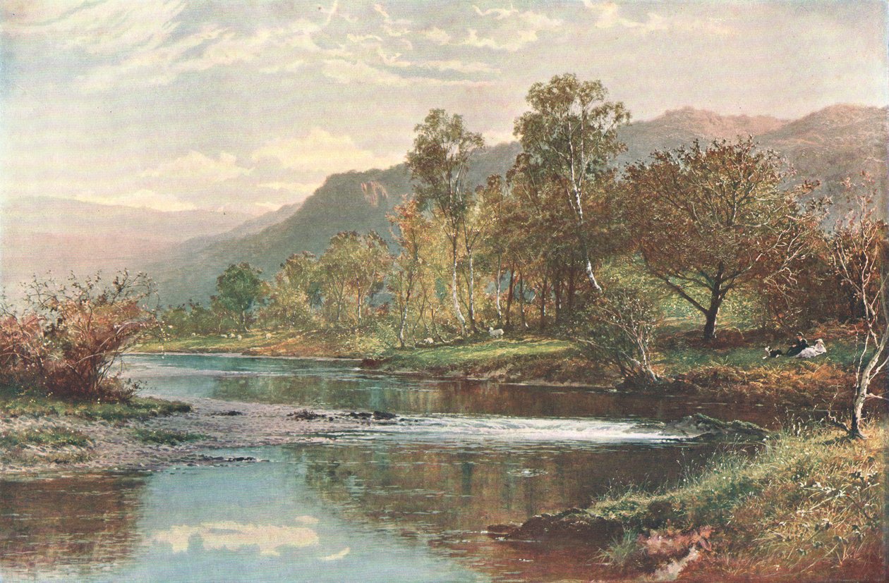 The River Running into Derwent Water by Unbekannt