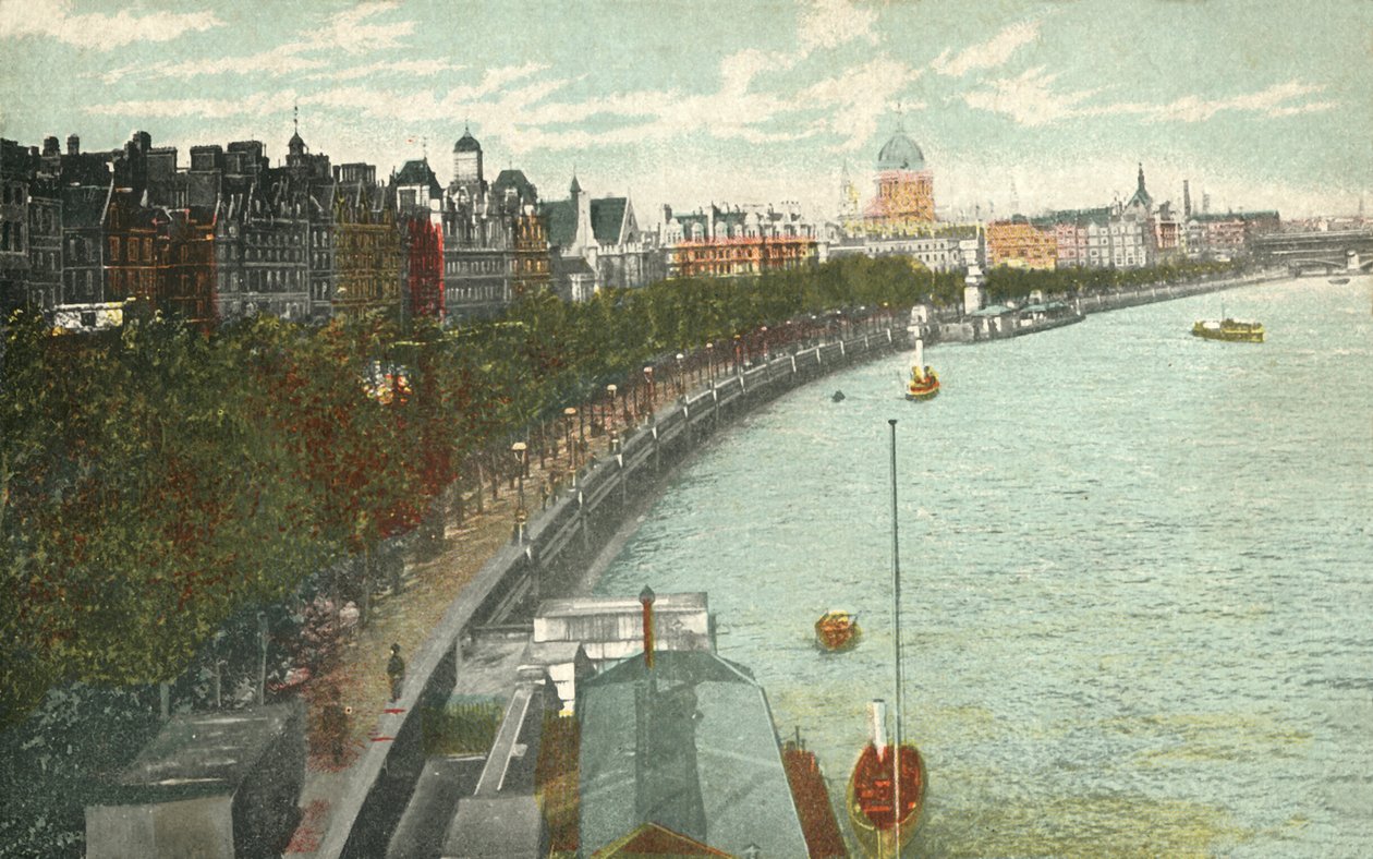 The Thames Embankment, London by Unbekannt