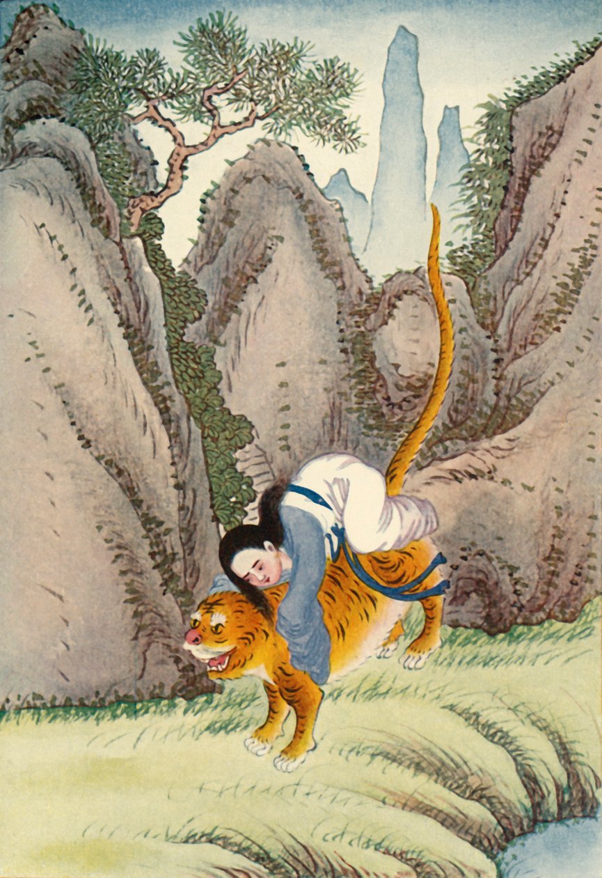 The Tiger Carries Off Miao Shan by Unbekannt