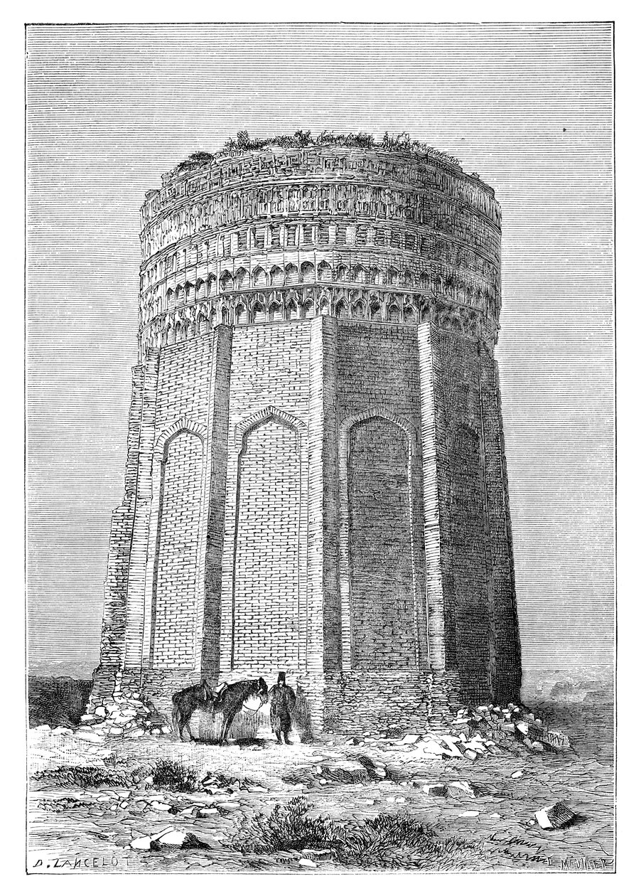 The Tower of Meimandan, Persia (Iran), 1895 by Unbekannt