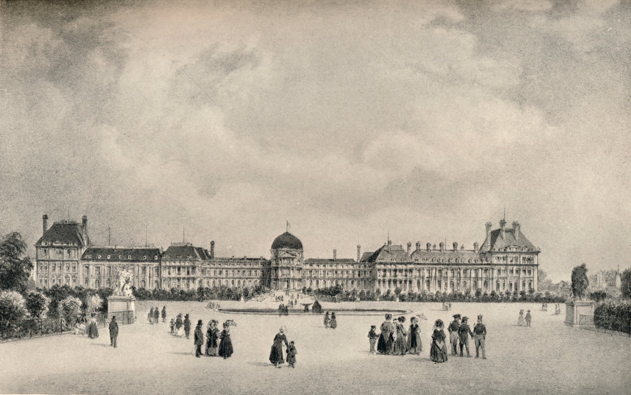 The Tuileries Palace from the Gardens by Unbekannt