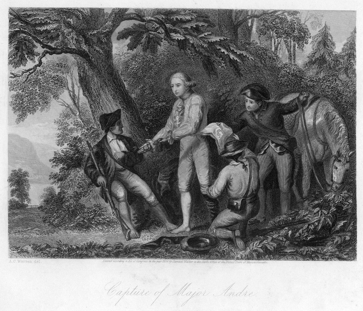 The capture of Major André, 1856 by Unbekannt