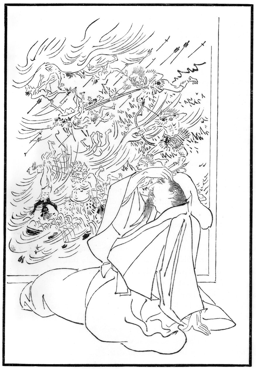 The death of Kose no Hirotaka by Unbekannt