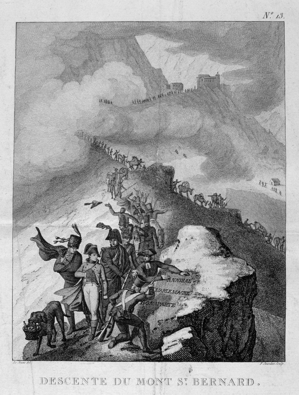 The Descent of Mount St Bernard, 1800 by Unbekannt