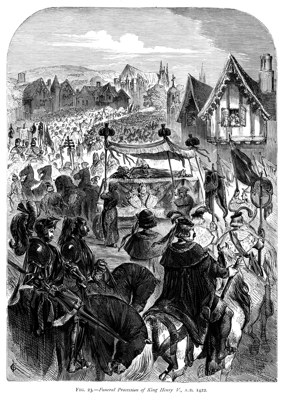 The Funeral Procession of King Henry V by Unbekannt