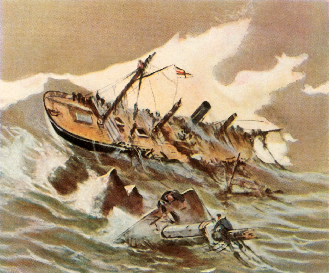 The Gunship Iltis is Wrecked, 1896 by Unbekannt
