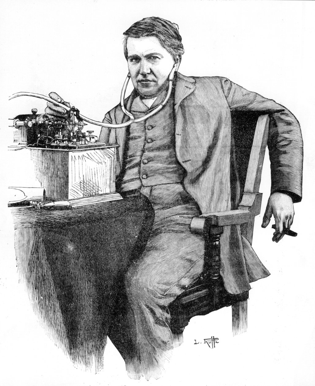 Thomas Alva Edison, American inventor, c1906 by Unbekannt