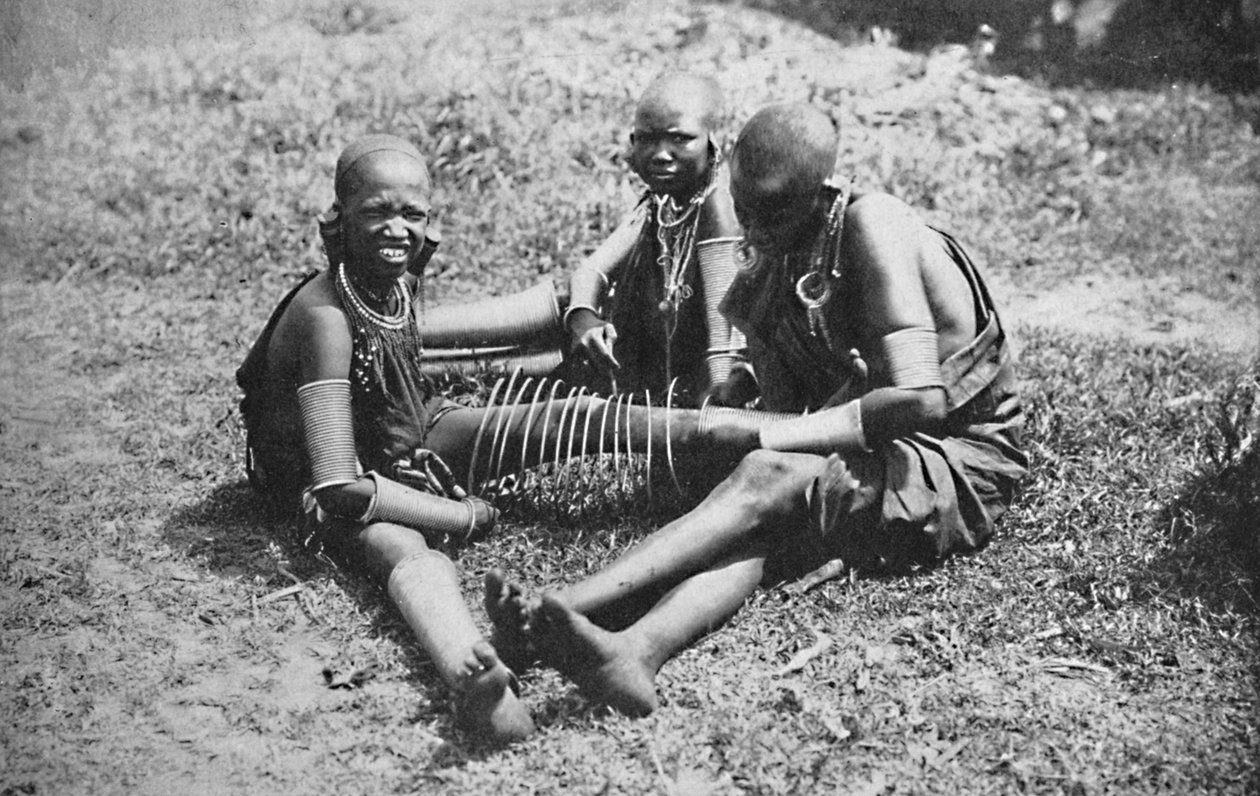 Three Young Masai Women by Unbekannt