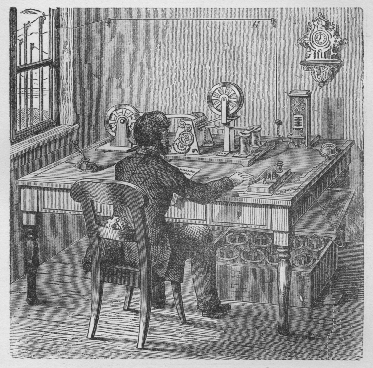 Transmitting a message, 1894 by Unbekannt