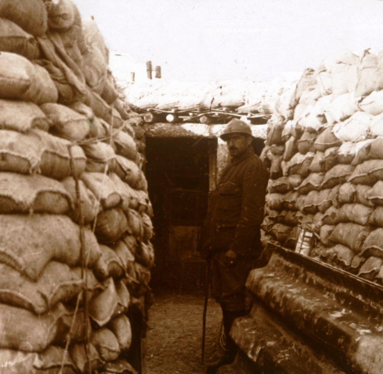 Trenches in Champagne, Northern France by Unbekannt