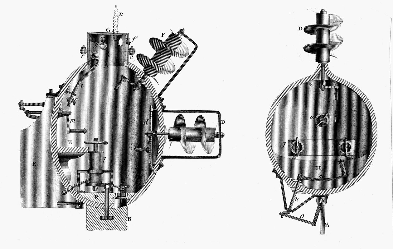 Turtle, submarine designed by David Bushnell by Unbekannt
