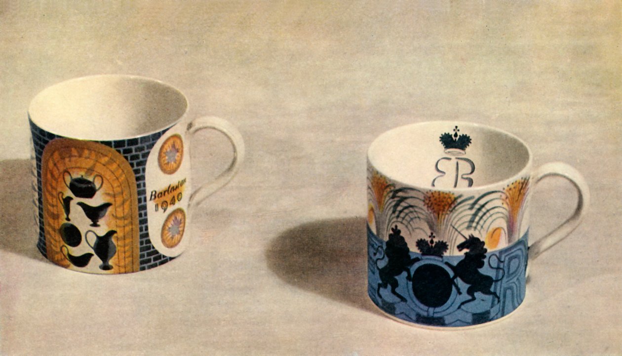 Two Wedgwood Mugs Designed by Eric Ravilious by Unbekannt