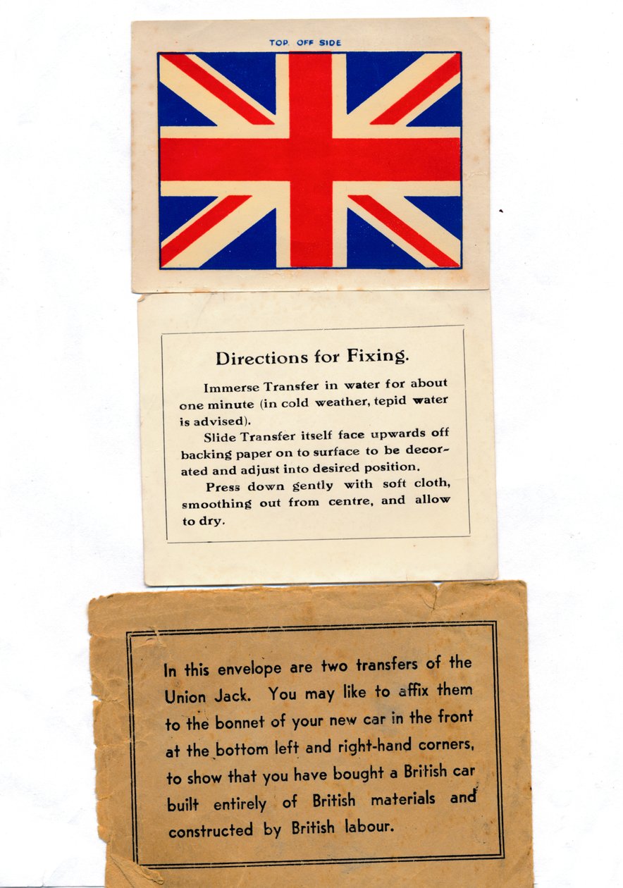 Union Jack car transfers by Unbekannt