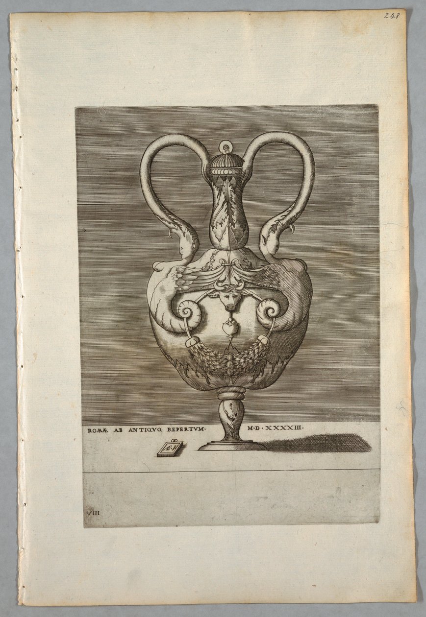 Vase (Plate 8 of a Series), 1543 by Unbekannt